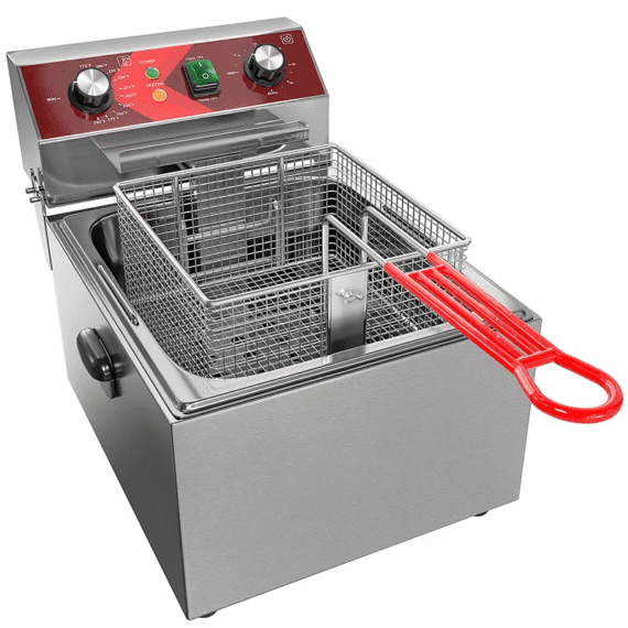 Electric Single Tank Deep Fryer 6 Liter With Timer Analogue