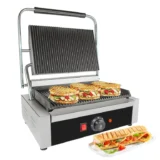 Electric Commercial Sandwich Griller Machine Single Head 14 Inch