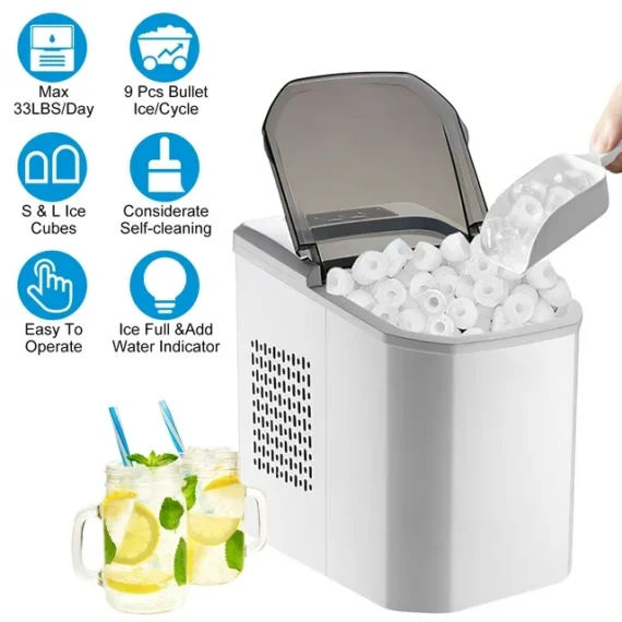 Countertop Ice Maker iMounTEK Portable Maker Machine Self Cleaning Function 33 lbs 24 Hrs Scoop Basket Home Kitchen Party 0dc18493 8177 4538 83b3 6195be309441.5a6345c85c9eaad9ec4000439431fcad