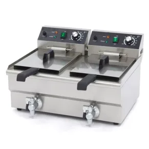 Electric Double Tank Deep Fryer 24 Liter (12*2) With Oil Filter Tap
