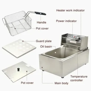 commercial electric deep fryer machine 6 litre for food stalls 500x500 1