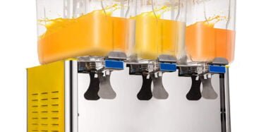 Electric Juice Dispenser 3 Tank 18x3 54 Liter Yellow