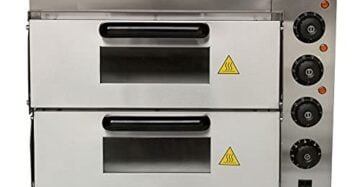 Electric Pizza Oven 2 Deck Stone Base 20"x20" x 2 Analogue Controller