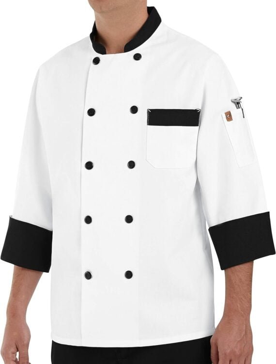 6539fdc0e90b592ac70a8071 chef designs men 39 s garnish chef coat