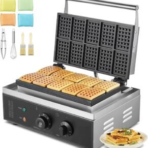 10 Slot Rectagle Biscuit Waffle Maker Machine Premium