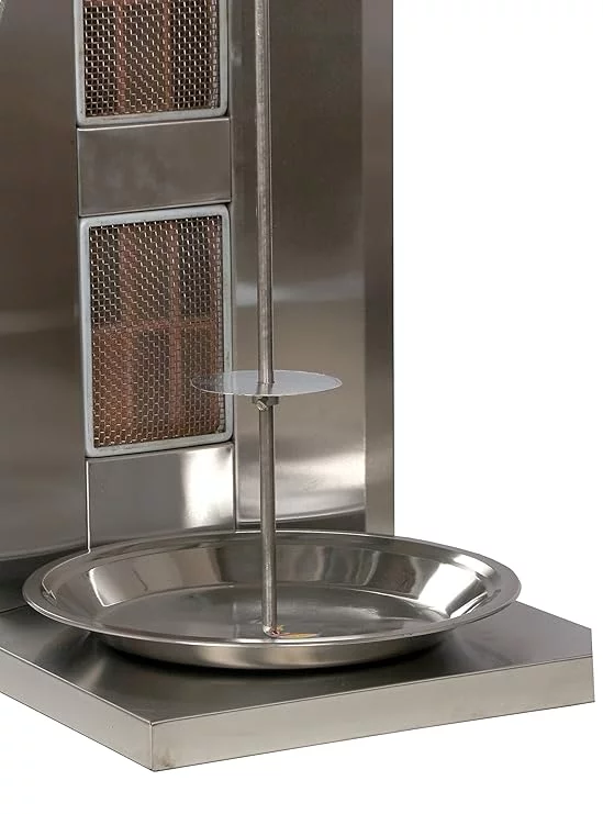 SS Gas Shawarma Machine Double Burner With Fully Utility Shelf - Image 2