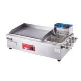 Electric Griddle Plate Plain Top With 6 Litre Deep Fryer