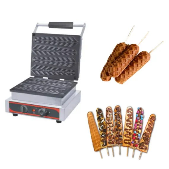 Akasa Stick Waffle Machine 8 Inch Long 4 Sticks