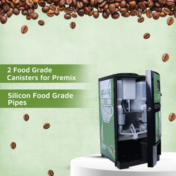 Atlantic Neo 2 Lane Tea and Coffee Vending Machine - Dedicated Hot Water - Image 3