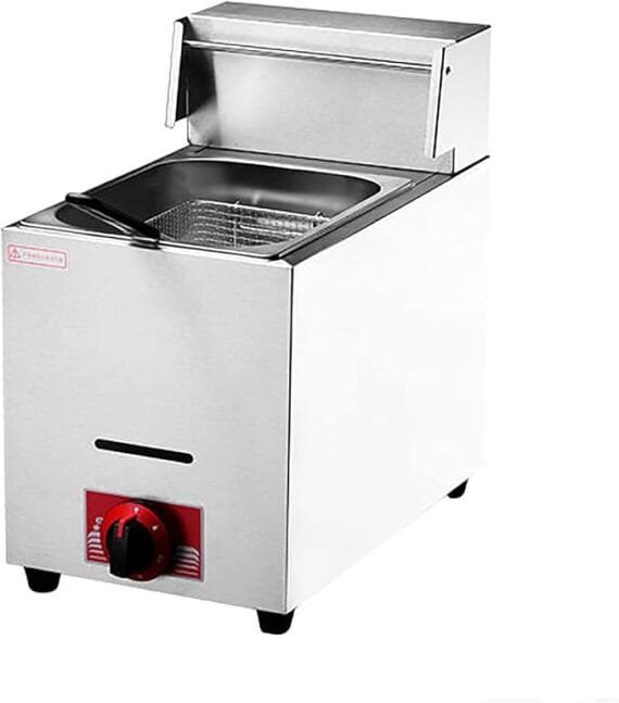 Single Tank Electric & Gas 10 Liter Deep Fryer  2 In 1