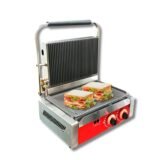 Gas Commercial Sandwich Griller Machine Single Head 14 Inch