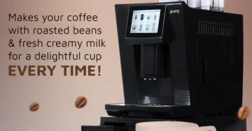 ATLANTIS BREW Fully Automatic Bean to Cup Coffee Machine | 8 Options Beverage | Uses Fresh Milk