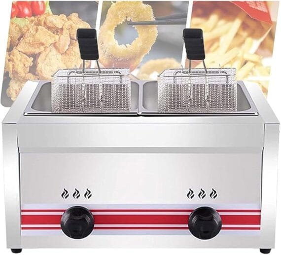 Gas Double Tank Deep Fryer 16 Liter