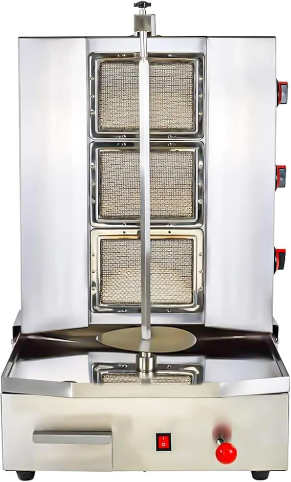 Gas Shawarma Machine 3 Burner Table Top With Rotation