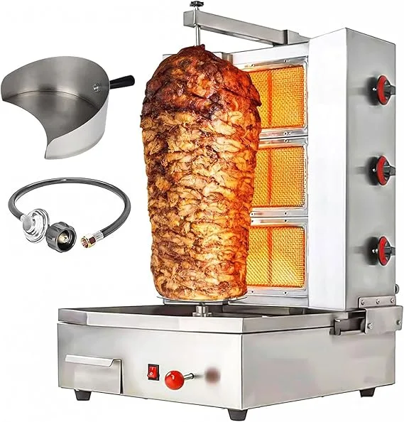 Gas Shawarma Machine 4 Burner Table Top With Rotation