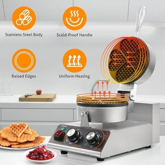 Heart Shape Waffle Maker Machine Single Head