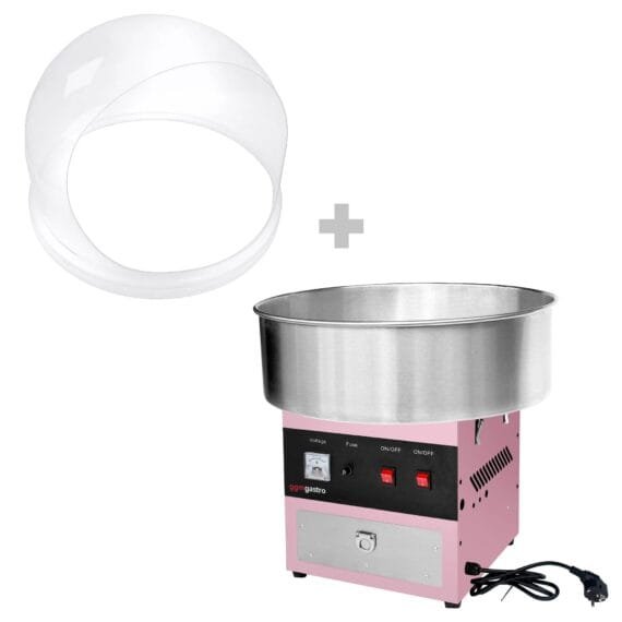 Electric Cotton Candy Machine Pink Imported With Spit Guard ( Dome Cover ) - Image 2