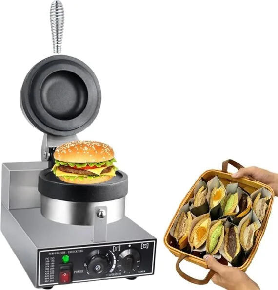 Electric UFO Burger Hamburger Waffle Maker - Image 2