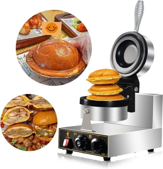 Electric UFO Burger Hamburger Waffle Maker