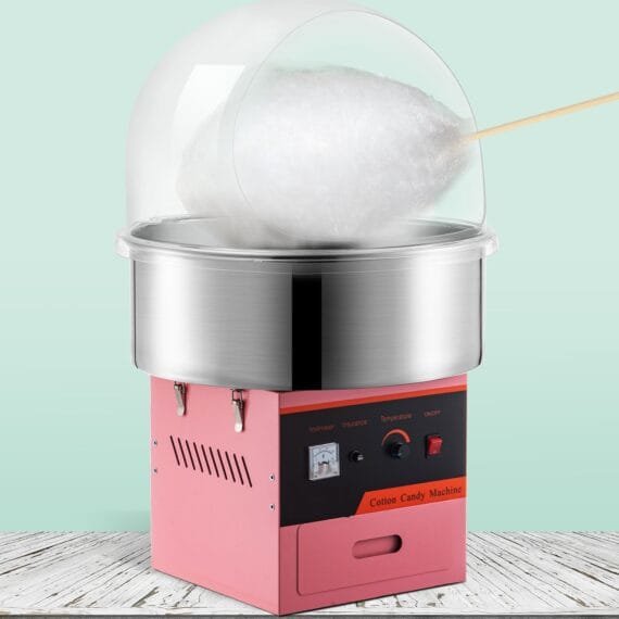 Electric Cotton Candy Machine Pink Imported With Spit Guard ( Dome Cover )