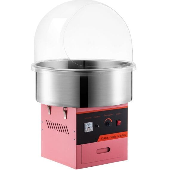 Electric Cotton Candy Machine Pink Imported With Spit Guard ( Dome Cover )