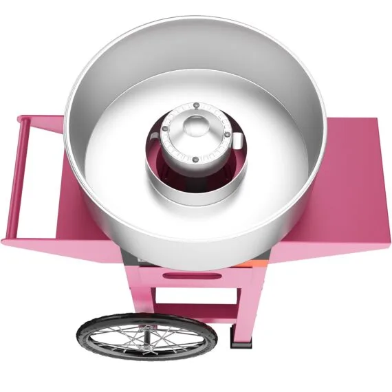 Electric Cotton Candy Machine Pink Imported With Cart Trolly - Image 3