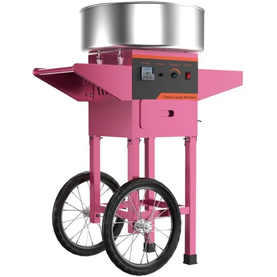 Electric Cotton Candy Machine Pink Imported With Cart Trolly - Image 2