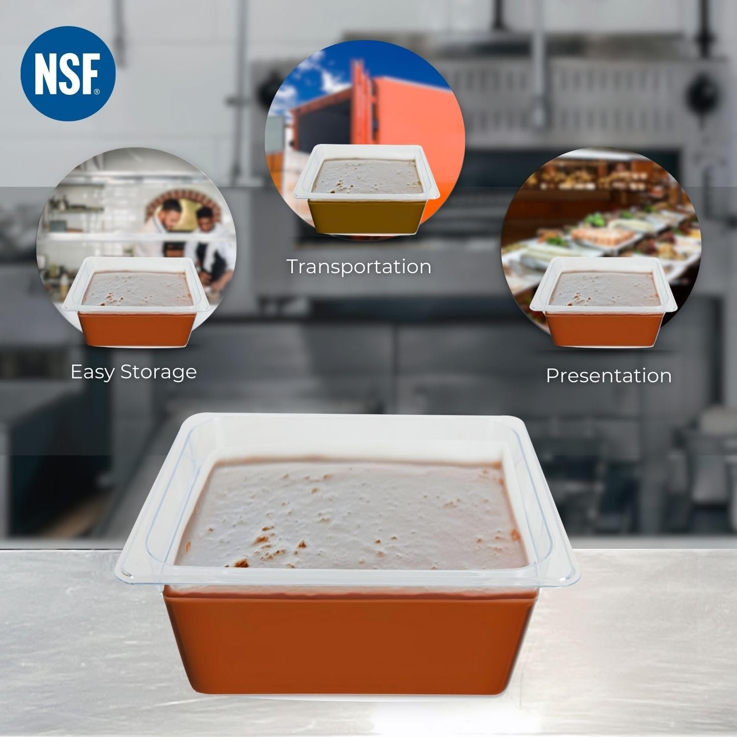 PC GN Pan 1/2 150mm – 15 Cm, NSF Grade Gastronorm Pan Polycarbonate, 8.2 Ltr Without Lid 3 PC GN Pan 1/2 150mm – 15 Cm, NSF Grade Gastronorm Pan Polycarbonate, 8.2 Ltr Without Lid - Image 3