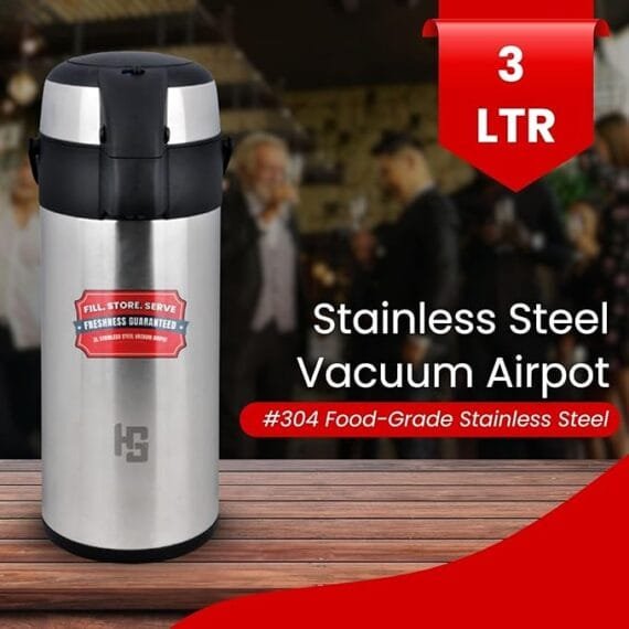 Stainless Steel Vacuum Airpot Dispenser 3 Ltr With Pump - Image 2