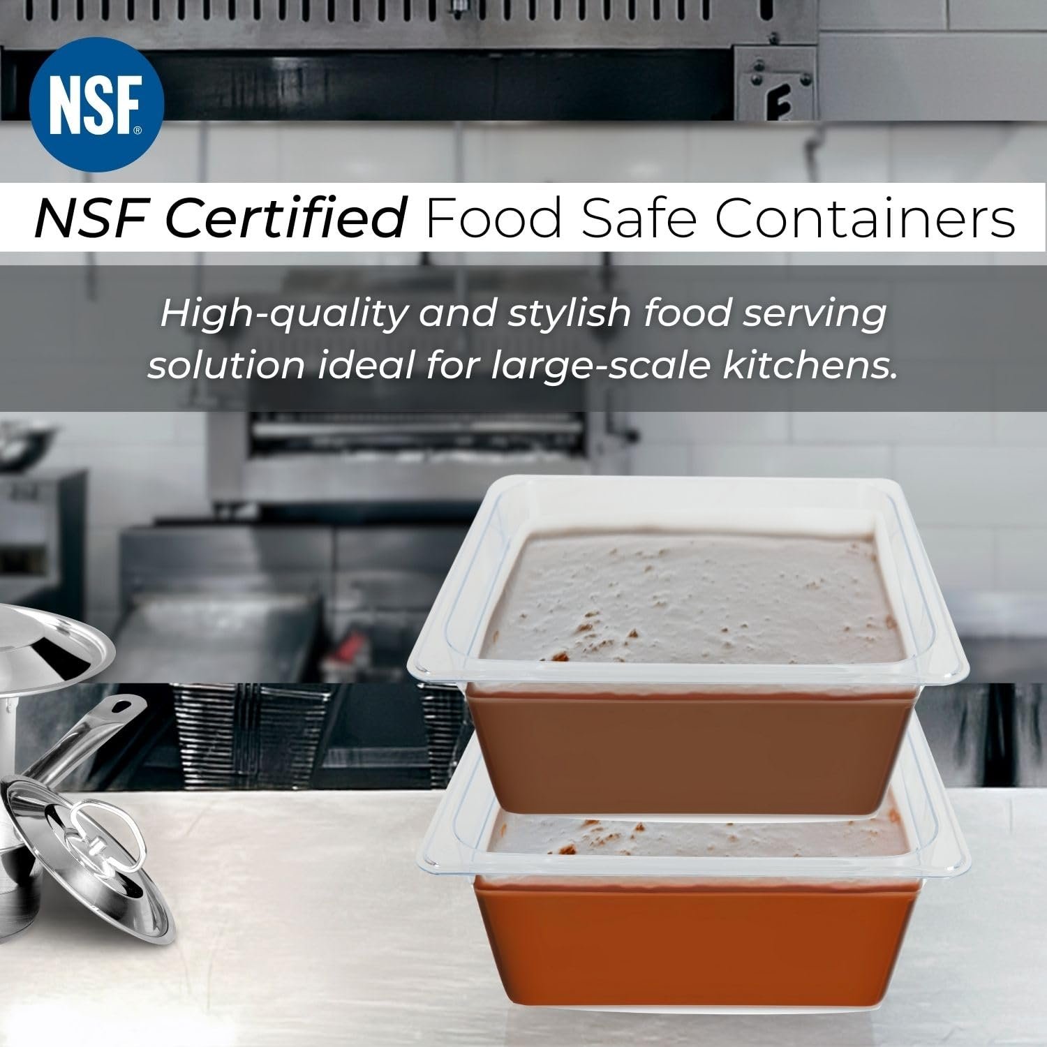 PC GN Pan 1/2 150mm – 15 Cm, NSF Grade Gastronorm Pan Polycarbonate, 8.2 Ltr Without Lid 4 PC GN Pan 1/2 150mm – 15 Cm, NSF Grade Gastronorm Pan Polycarbonate, 8.2 Ltr Without Lid - Image 4