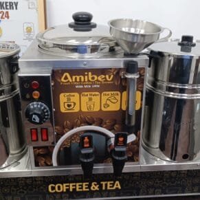 Amibev Electric Filter Tea And Coffee Maker With Milk Steamer