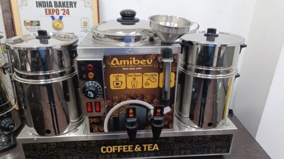 Amibev Electric Filter Tea And Coffee Maker With Milk Steamer