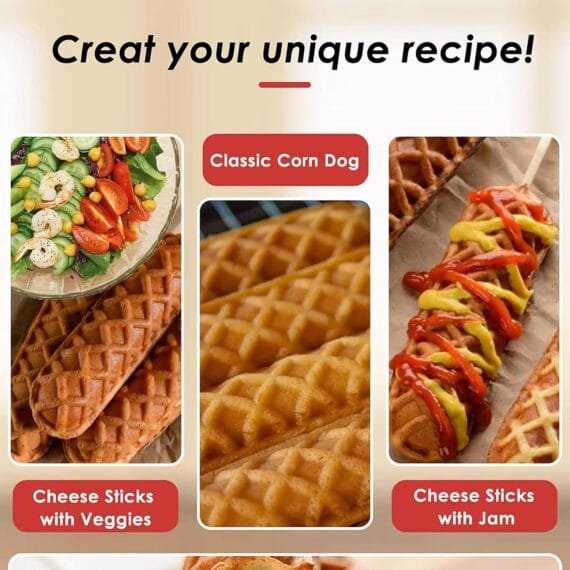 Hot Dog Corn Stick Waffle Maker Machine 5 Pcs Premium - Image 4