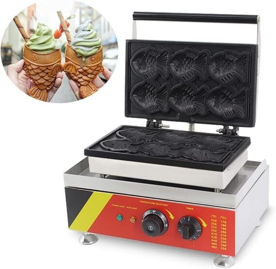 Electric Taiyaki Fish Waffle Maker Machine - Image 3