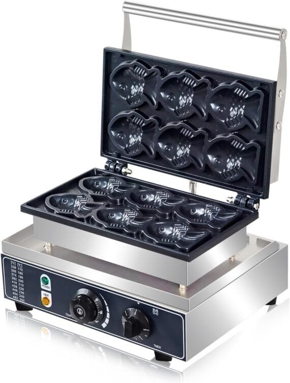 Electric Korean Mini Taiyaki Fish Waffle Maker Machine