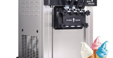 Softy Ice Cream Machine 2+1 Flavor 4.5 Ltr Tabletop SS Heavy Duty