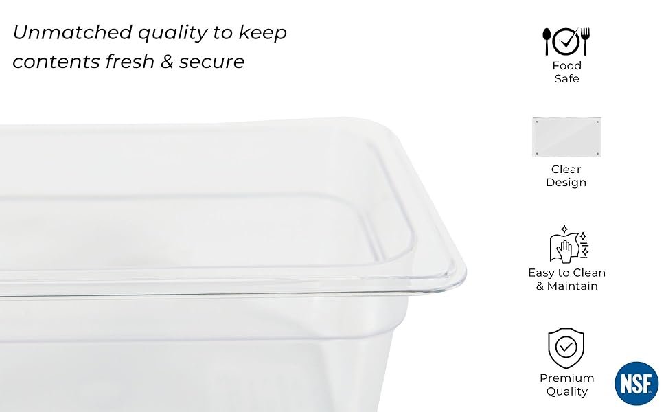 PC GN Pan 1/6 100mm - 10 Cm, NSF Grade Gastronorm Pan Polycarbonate, 1.4 Ltr Without Lid 8 026c591a 14a0 40a2 b82f aaa475e97772. CR0019401200 PT0 SX970 V1