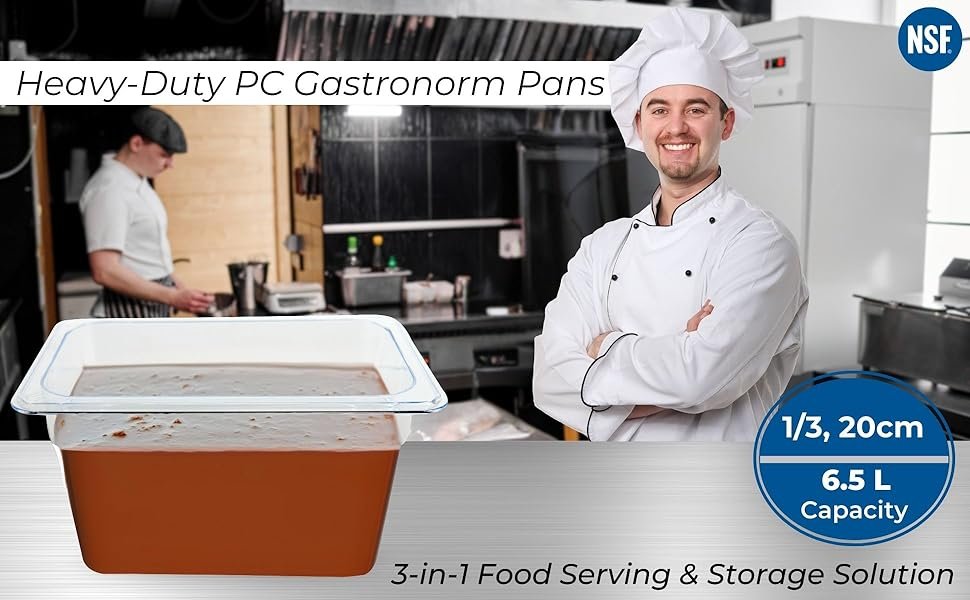 PC GN Pan 1/3 200mm - 20 Cm, NSF Grade Gastronorm Pan Polycarbonate, 6.5 Ltr Without Lid 8 22591179 e599 4c9d ae98 1a9db2c262d2. CR0019401200 PT0 SX970 V1