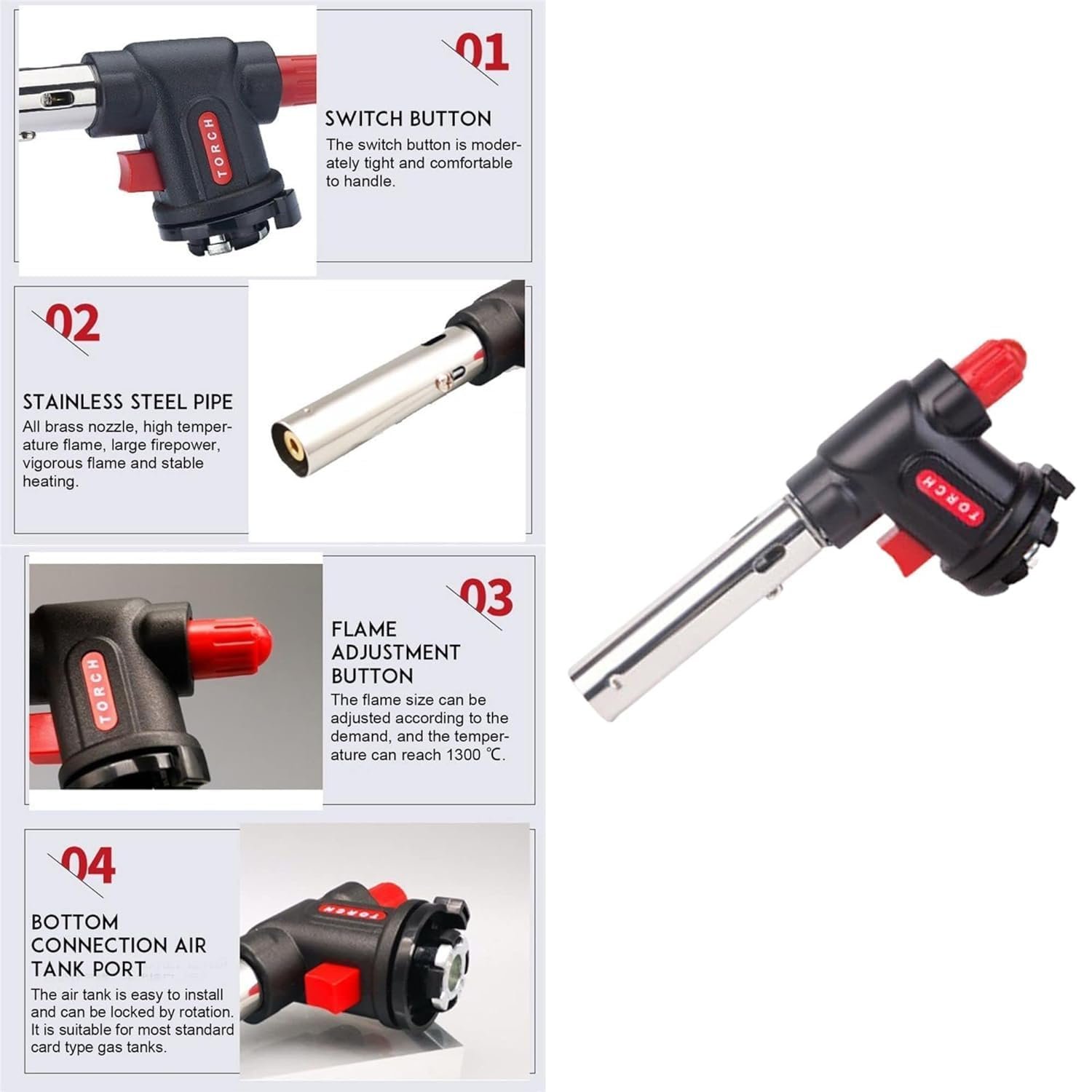 Blow Torch Flame Gun, Auto Ignition Flamethrower ( Gas To Purchase Seperatly ) 8 610GeTc8 LL. SL1500