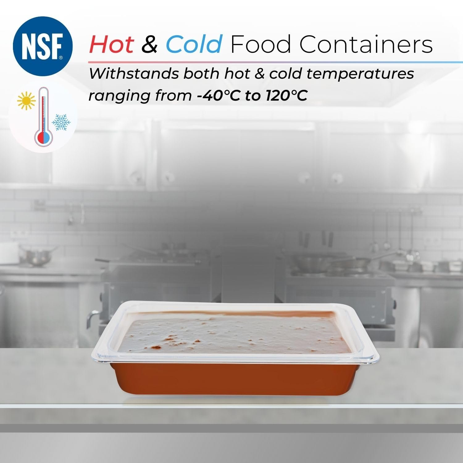 PC GN Pan 1/3 65mm - 6.5 Cm, NSF Grade Gastronorm Pan Polycarbonate, 2.1 Ltr Without Lid 6 PC GN Pan 1/3 65mm - 6.5 Cm, NSF Grade Gastronorm Pan Polycarbonate, 2.1 Ltr Without Lid - Image 6