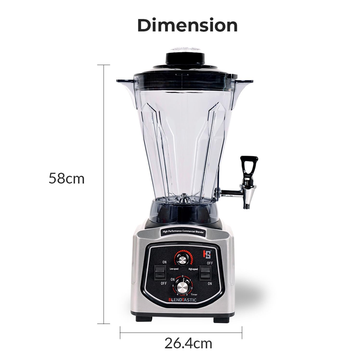 Blendtastic Heavy Duty Commercial Blender 6.8 Ltr With Faucet (Tap) And Timmer 6 Blendtastic Heavy Duty Commercial Blender 6.8 Ltr With Faucet (Tap) And Timmer - Image 6
