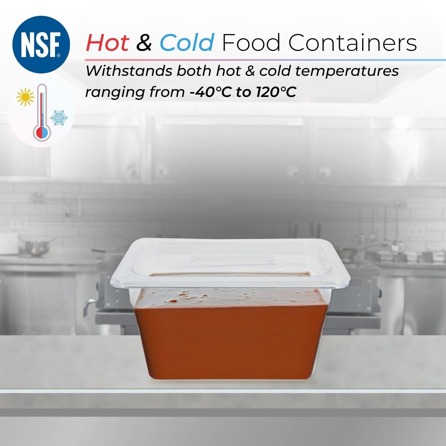 PC GN Pan 1/4 150mm - 15 Cm, NSF Grade Gastronorm Pan Polycarbonate, 3.3 Ltr Without Lid 4 PC GN Pan 1/4 150mm - 15 Cm, NSF Grade Gastronorm Pan Polycarbonate, 3.3 Ltr Without Lid - Image 4