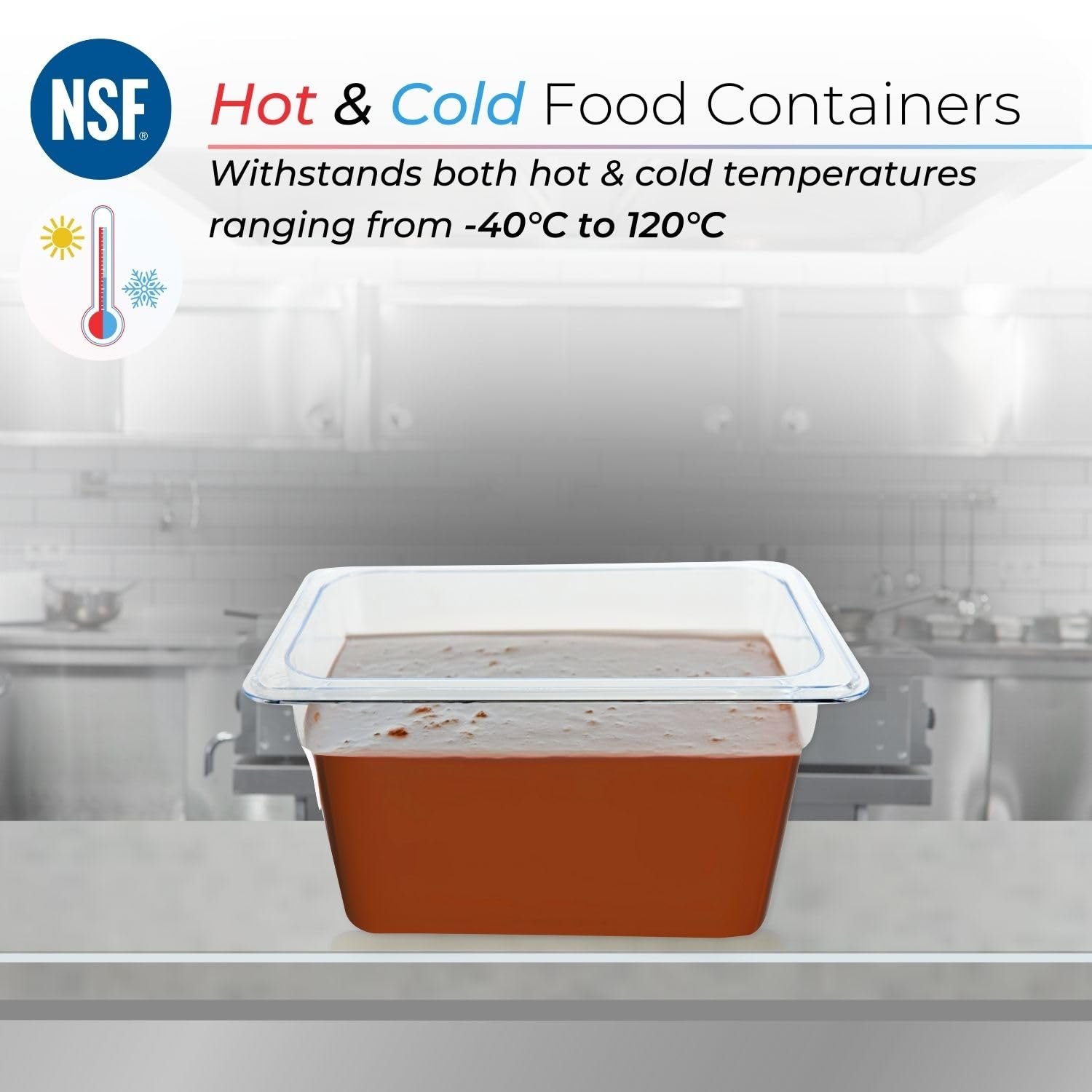 PC GN Pan 1/3 150mm - 15 Cm, NSF Grade Gastronorm Pan Polycarbonate, 5 Ltr Without Lid 6 PC GN Pan 1/3 150mm - 15 Cm, NSF Grade Gastronorm Pan Polycarbonate, 5 Ltr Without Lid - Image 6