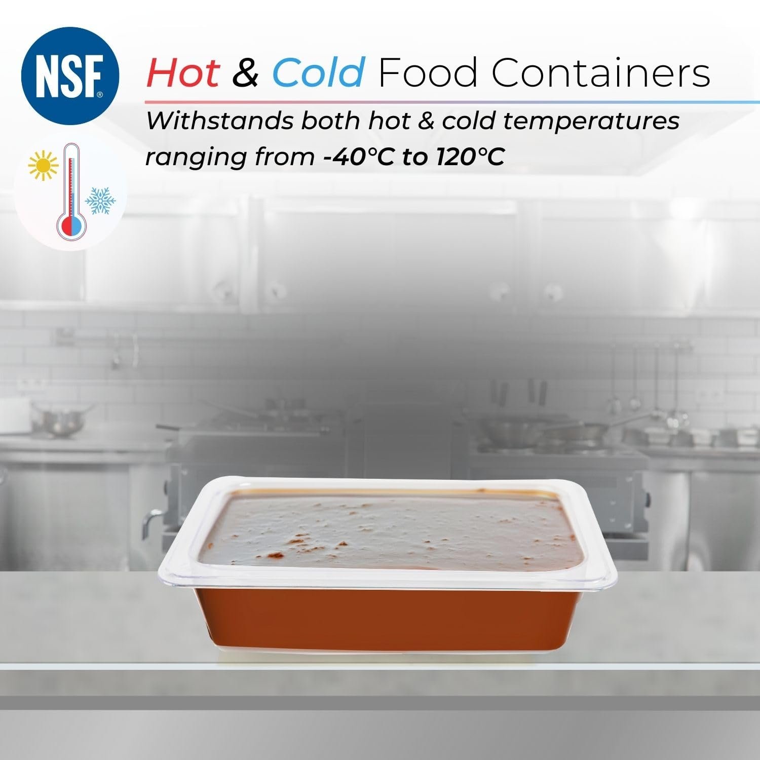 PC GN Pan 1/4 65mm - 6.5 Cm, NSF Grade Gastronorm Pan Polycarbonate, 1.5 Ltr Without Lid 6 PC GN Pan 1/4 65mm - 6.5 Cm, NSF Grade Gastronorm Pan Polycarbonate, 1.5 Ltr Without Lid - Image 6