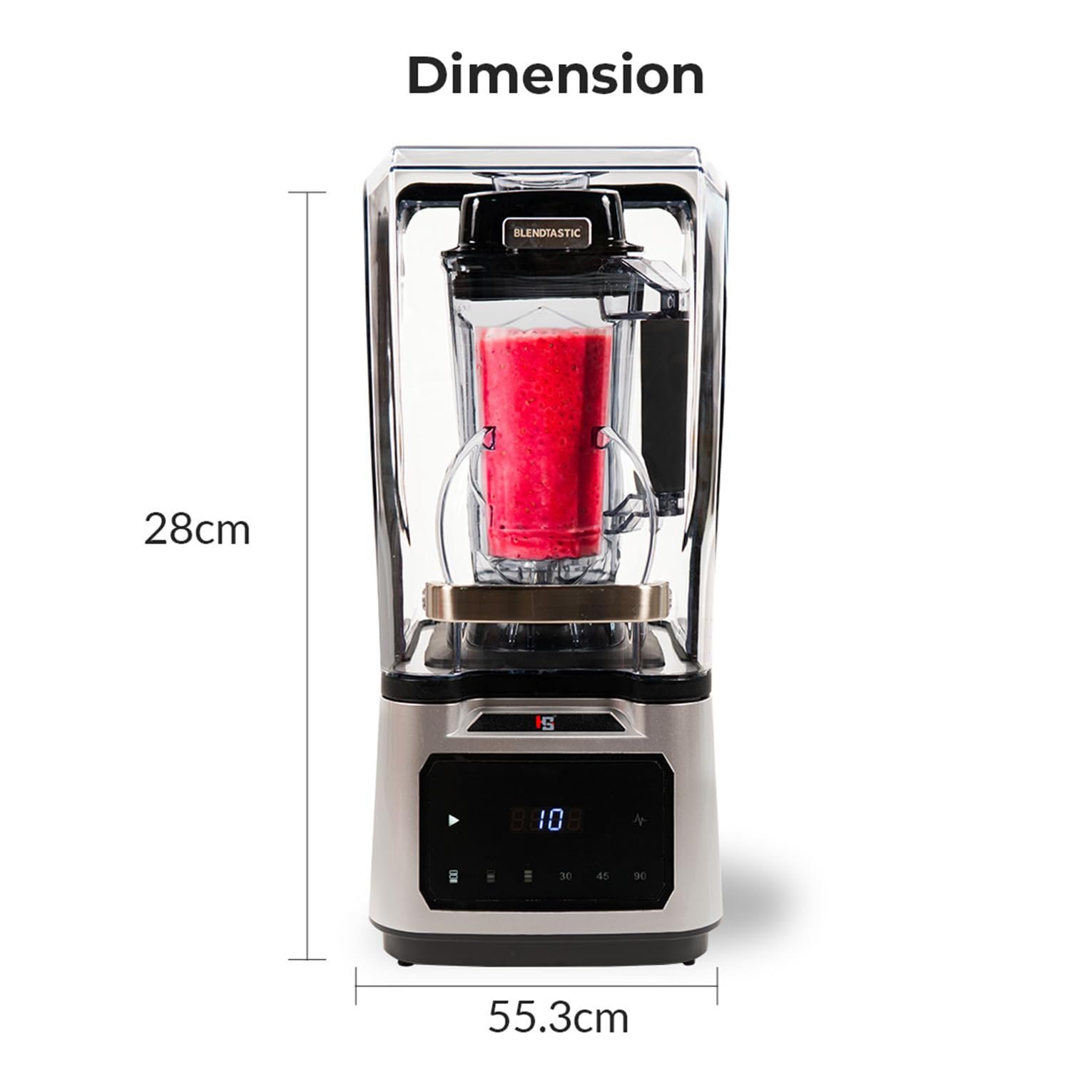 Blendtastic Heavy Duty Commercial Blender 2.5 Liter With Soundproof Dome And Timing Touch Pad And Speed Wave 6 Blendtastic Heavy Duty Commercial Blender 2.5 Liter With Soundproof Dome And Timing Touch Pad And Speed Wave - Image 6