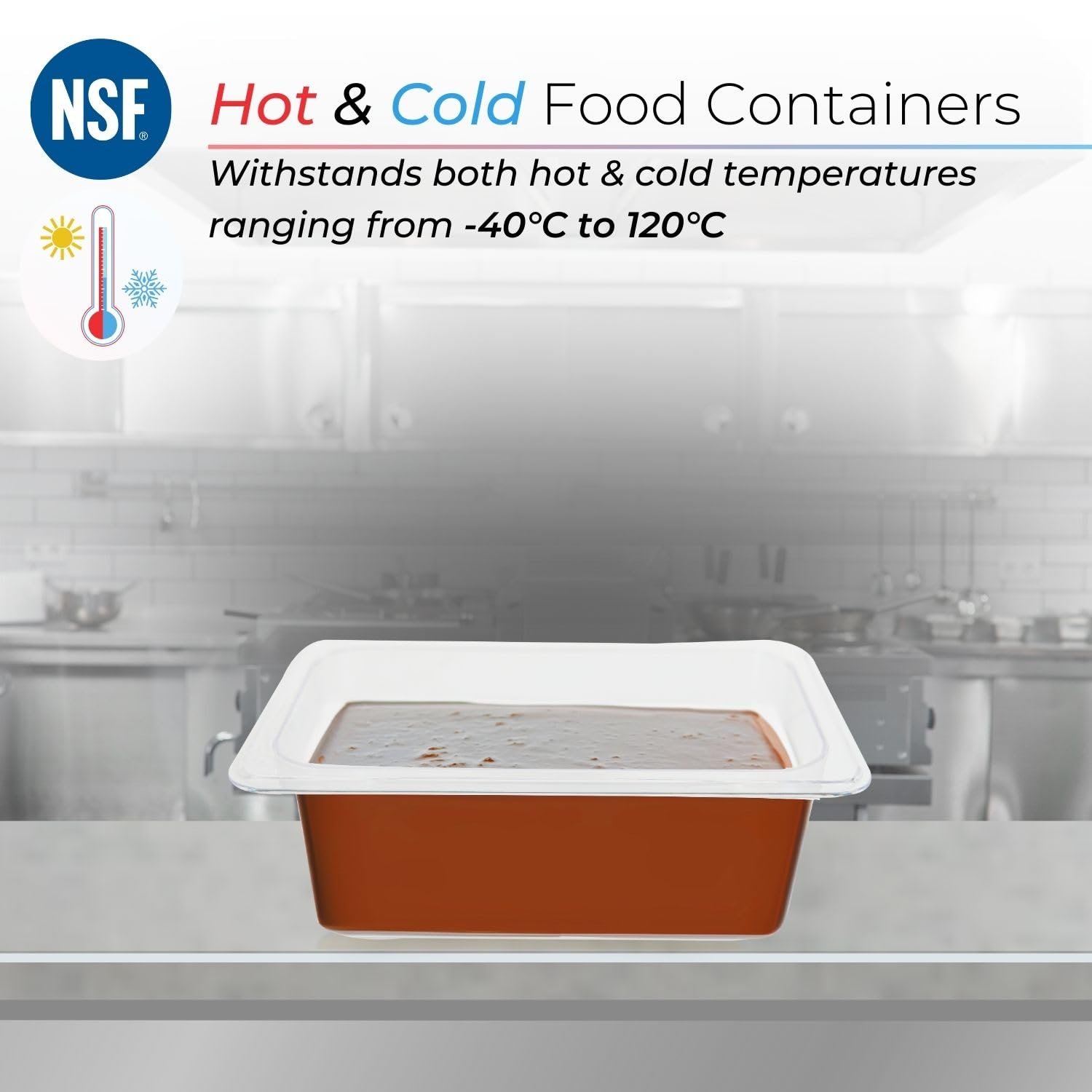 PC GN Pan 1/4 100mm - 10 Cm, NSF Grade Gastronorm Pan Polycarbonate, 2.3 Ltr Without Lid 4 PC GN Pan 1/4 100mm - 10 Cm, NSF Grade Gastronorm Pan Polycarbonate, 2.3 Ltr Without Lid - Image 4