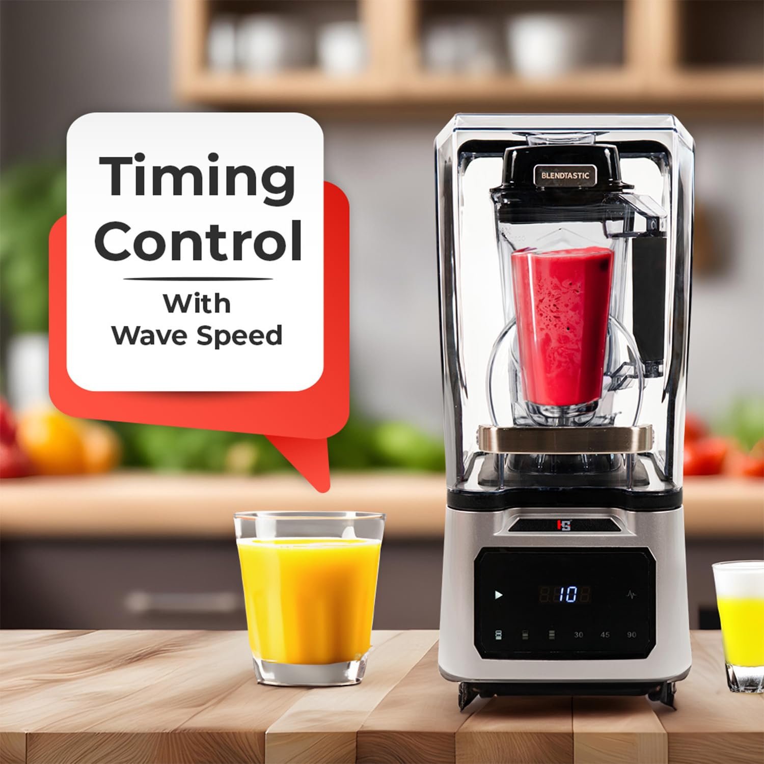 Blendtastic Heavy Duty Commercial Blender 2.5 Liter With Soundproof Dome And Timing Touch Pad And Speed Wave 3 Blendtastic Heavy Duty Commercial Blender 2.5 Liter With Soundproof Dome And Timing Touch Pad And Speed Wave - Image 3