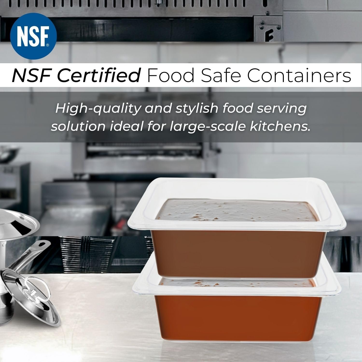 PC GN Pan 1/4 100mm - 10 Cm, NSF Grade Gastronorm Pan Polycarbonate, 2.3 Ltr Without Lid 3 PC GN Pan 1/4 100mm - 10 Cm, NSF Grade Gastronorm Pan Polycarbonate, 2.3 Ltr Without Lid - Image 3