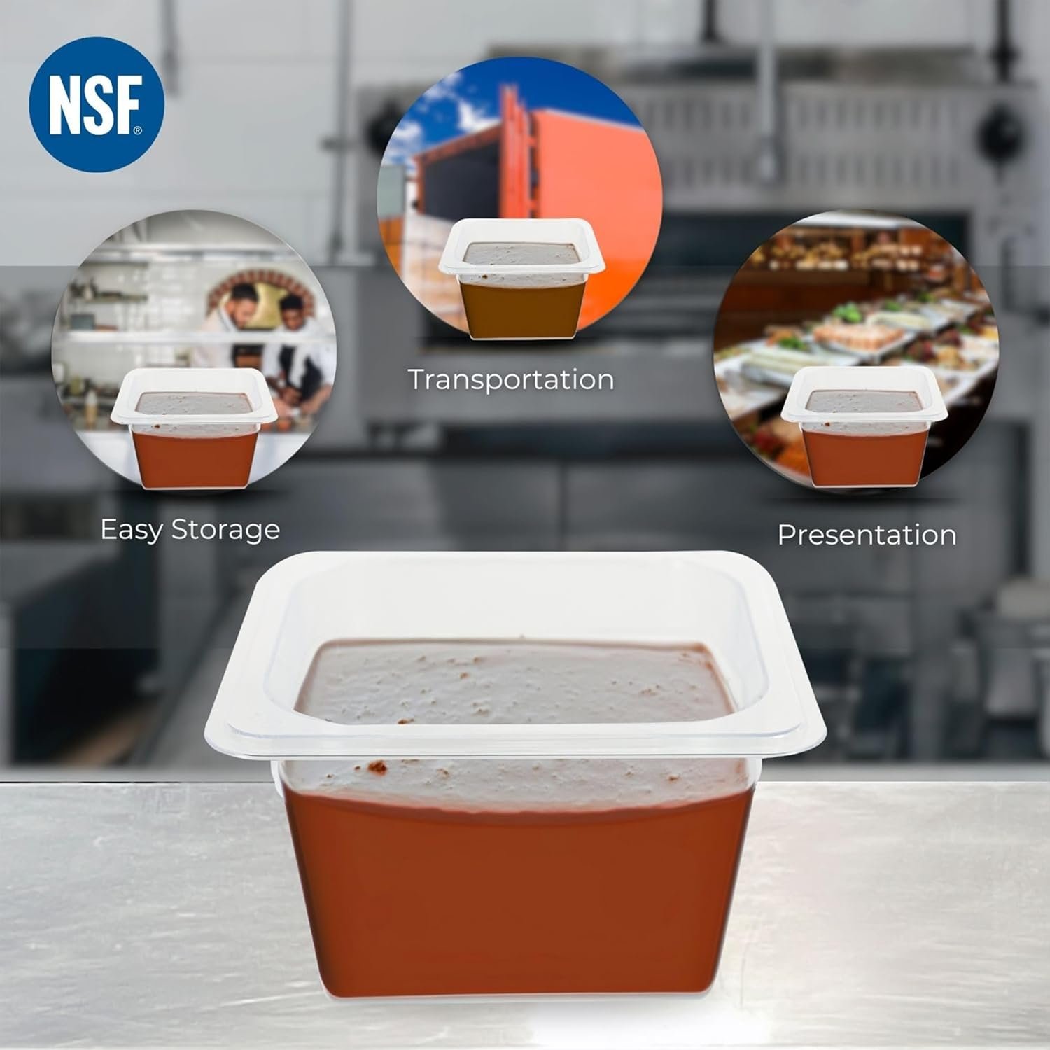 PC GN Pan 1/6 100mm - 10 Cm, NSF Grade Gastronorm Pan Polycarbonate, 1.4 Ltr Without Lid 7 71AlLHqdDRL. SL1500