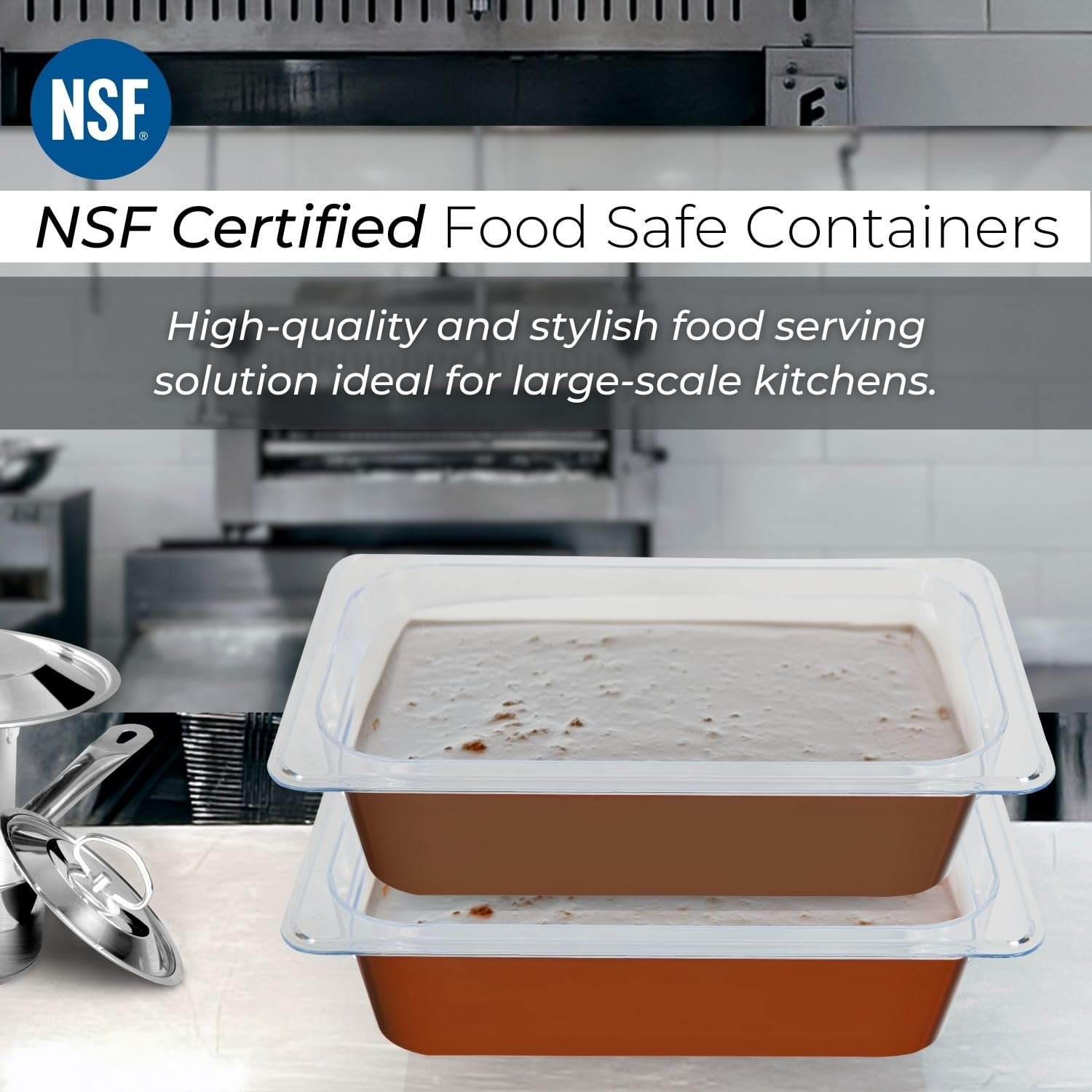 PC GN Pan 1/3 100mm - 10 Cm, NSF Grade Gastronorm Pan Polycarbonate, 3.1 Ltr Without Lid 4 PC GN Pan 1/3 100mm - 10 Cm, NSF Grade Gastronorm Pan Polycarbonate, 3.1 Ltr Without Lid - Image 4